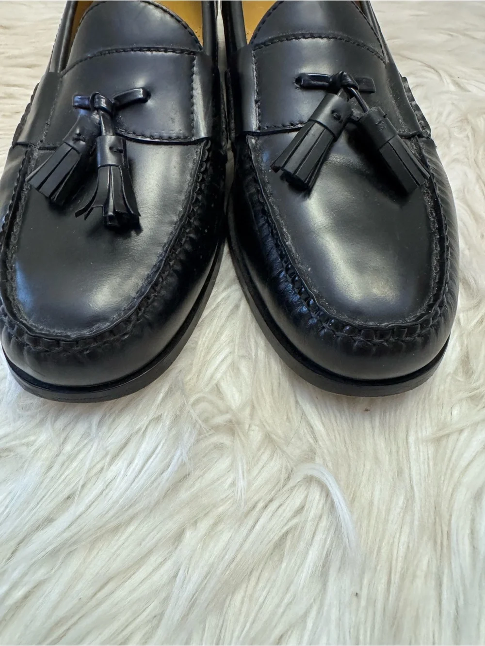 Cole Haan Air Pinch Tassel Black Leather Loafer Size 11M Comfort Career Dress Up